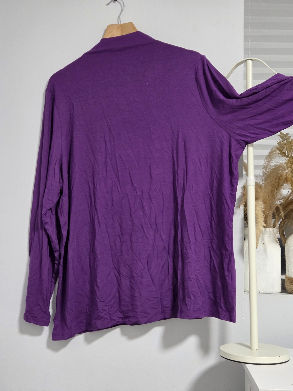 NWOT Carla Rockmore Women’s Long Sleeve Purple Top - Lightweight Layer 3X